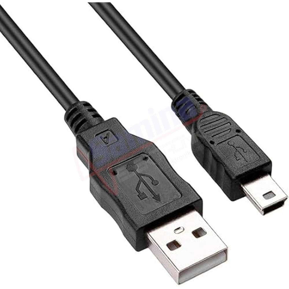 Saminatronik Mini USB to USB Data Şarj Kablosu 1,5mt Siyah