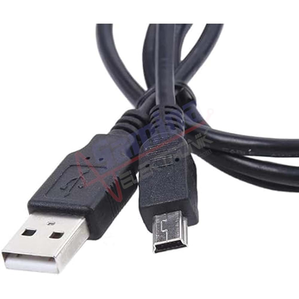 Saminatronik Mini USB to USB Data Şarj Kablosu 1,5mt Siyah