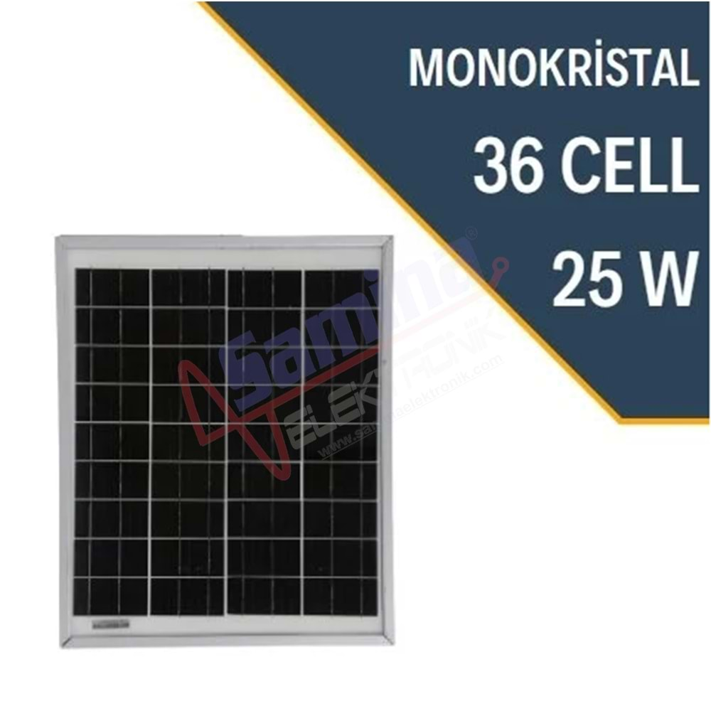 Lexron 25W Monokristal Güneş Paneli