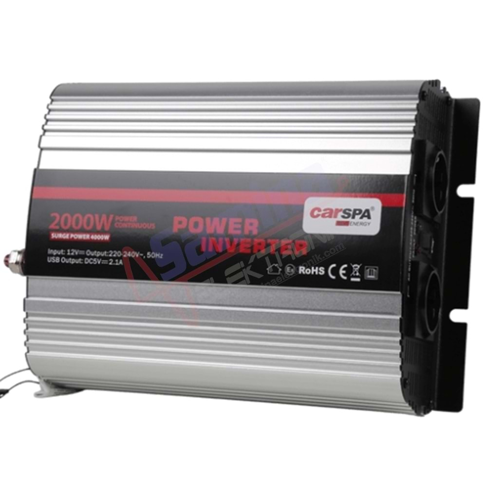 Carspa 2000W 12V Modifiye Sinüs İnverter