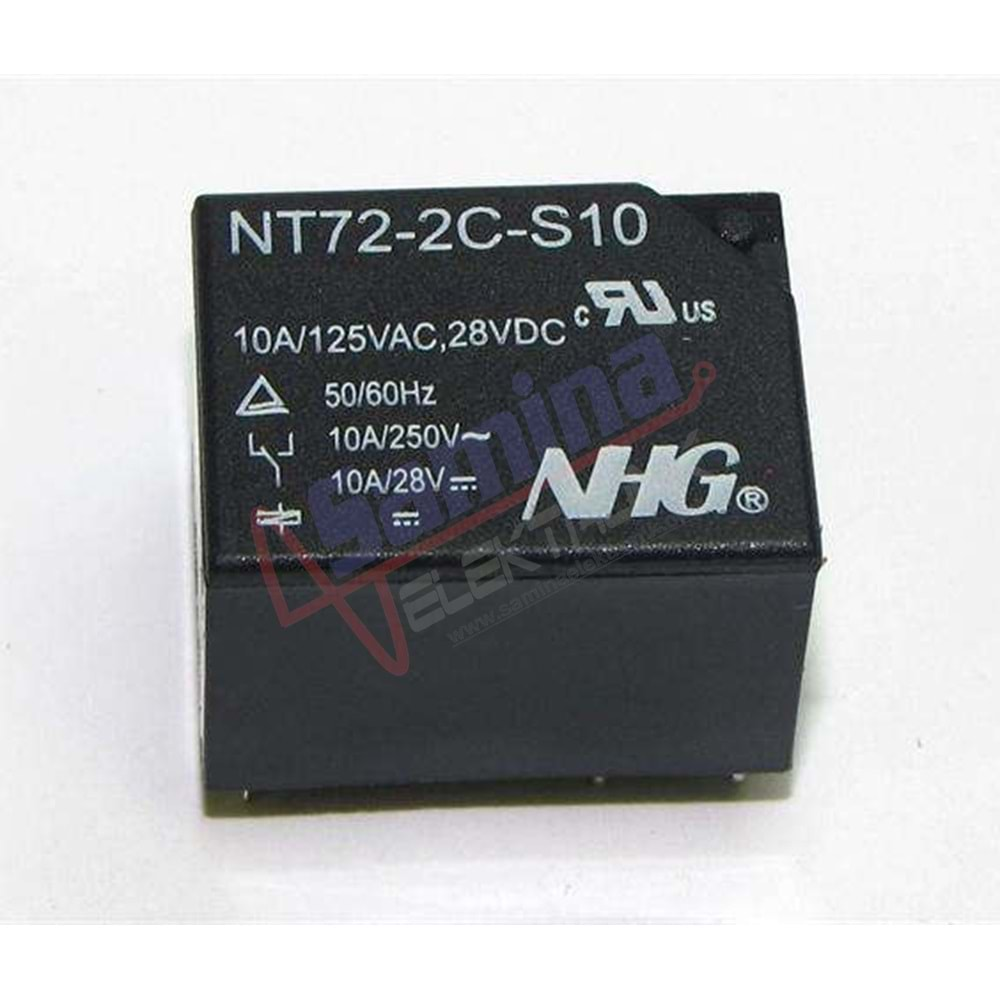 Röle - NT72-2C-S10 24VDC 10A 5 PIN 1 Form C PCB TYPE