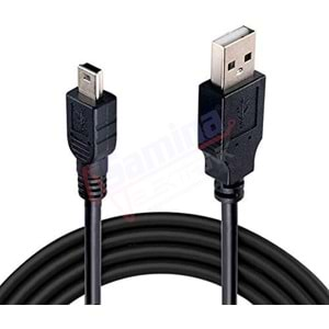 Saminatronik Mini USB to USB Data Şarj Kablosu 1,5mt Siyah