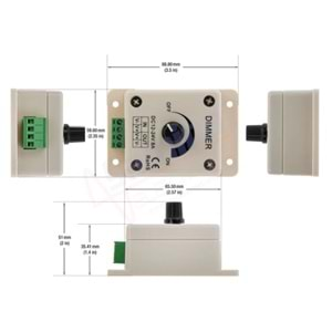 Saminatronik 12-24VDC 8A PWM Dimmer Controller