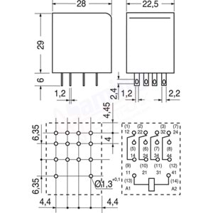 Röle - SCHRACK PT570730 4K 6A 220VAC