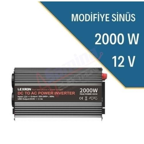 Lexron 2000W 12V Modifiye Sinüs İnverter