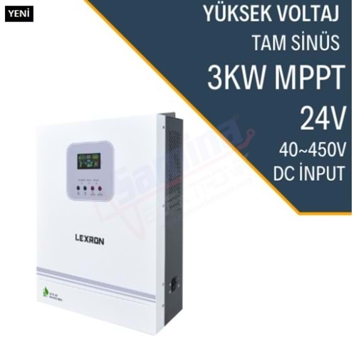 Lexron Smart 3KW 24V MPPT HV. Tam Sinüs Akıllı İnverter