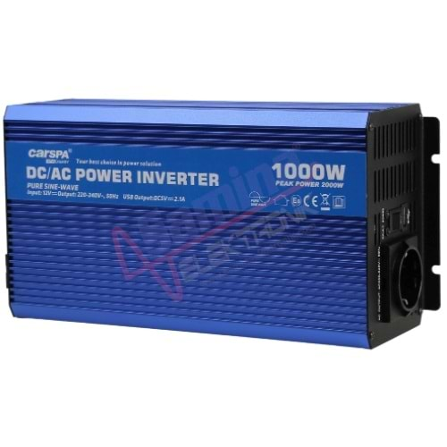 Carspa 1000W 12V Tam Sinüs İnverter (Solar Jeneratör)