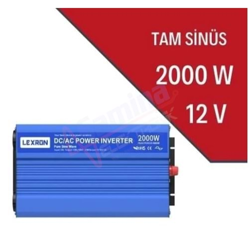 Lexron 2000W 12V Tam Sinüs İnverter (Solar Jeneratör)