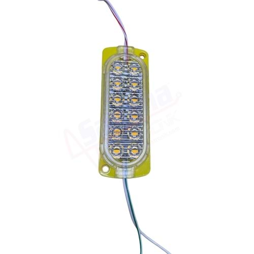 Saminatronik 12V 12 Ledli Çakar Animasyonlu Modül - SARI