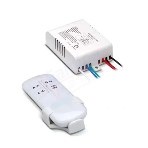 Hightek RF-3X1000W 3 Kanal Uzaktan Kumanda Sistemi - Avize Kontrol