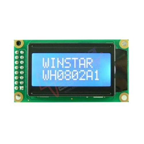 LCD - WINSTAR WH0802A-TMI-ET LCD CHARACTER 8X2 STN NEGATIVE BLUE 5V